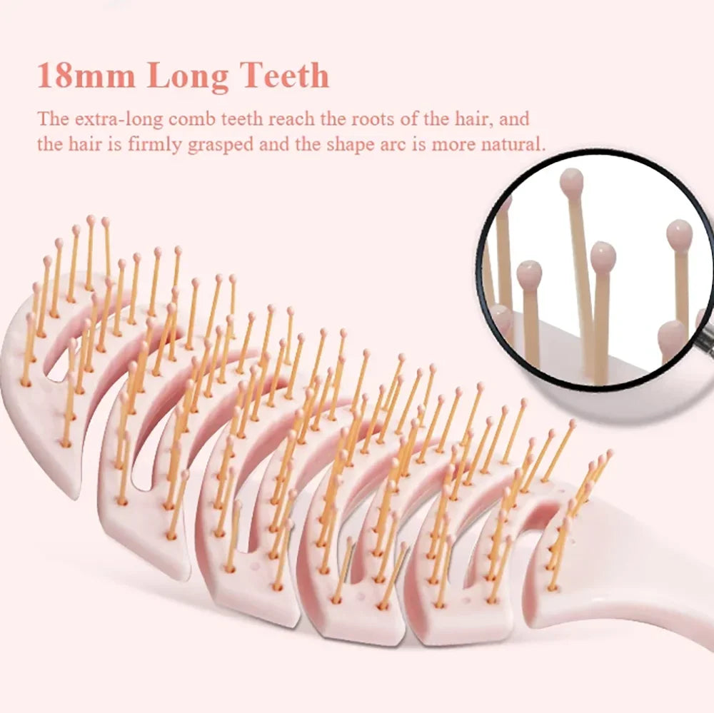 Hollow Detangling Hair Brush – Anti-Static Scalp Massage Comb
