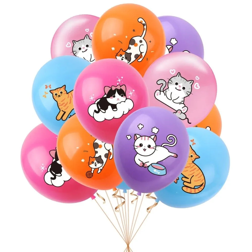 Cat & Dog Happy Birthday Banner Garland Party Decoration Set
