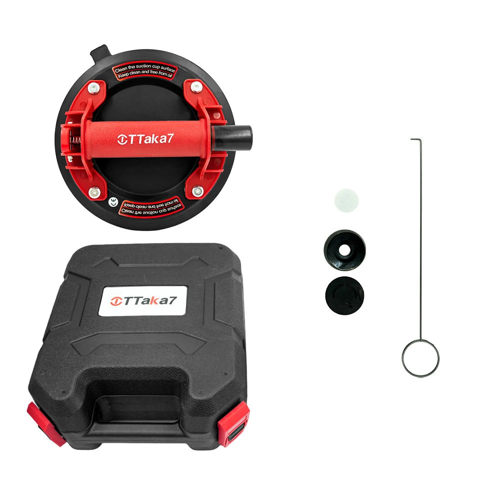 Upgraded Vacuum Suction Cup 200kg Load Capacity Heavy-duty Ceramic Tile Adsorption Granite Glass Lifting Vacuum Spreader Peaceful Pleasures Health and Wellness 1PC with plastic box