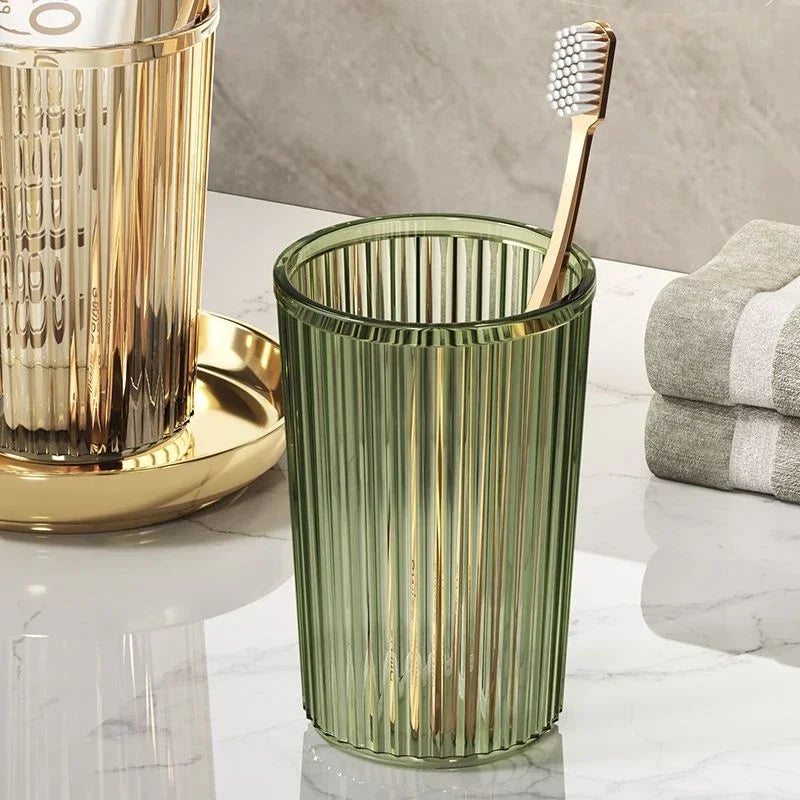 Acrylic Mouthwash Cup Toothbrush Bathroom Cup Light Luxury Style Bathroom Storage Accessories Toothbrush Holder Peaceful Pleasures Health and Wellness