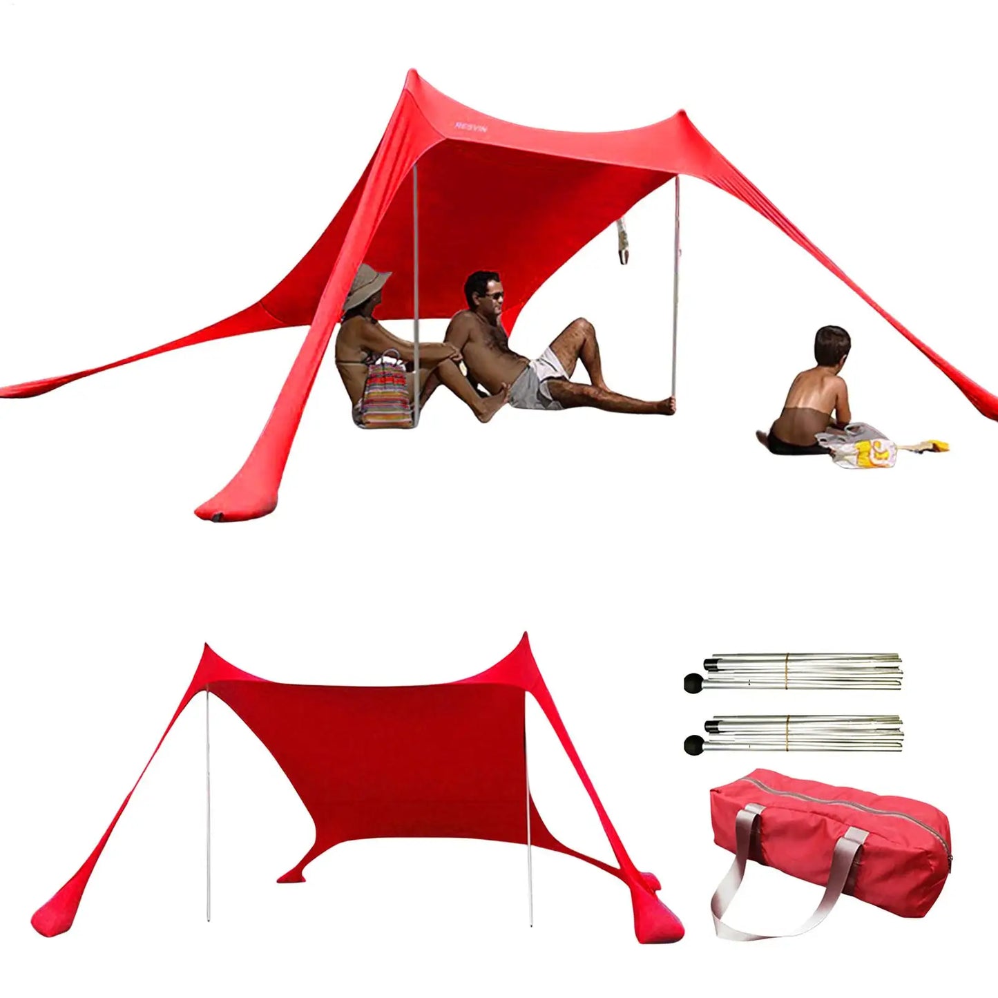 Portable Beach Canopy UV Sun Shade with Storage Bag | 1–3 People
