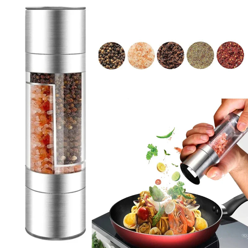 2-in-1 Salt & Pepper Grinder | Stainless Steel Ceramic Mill