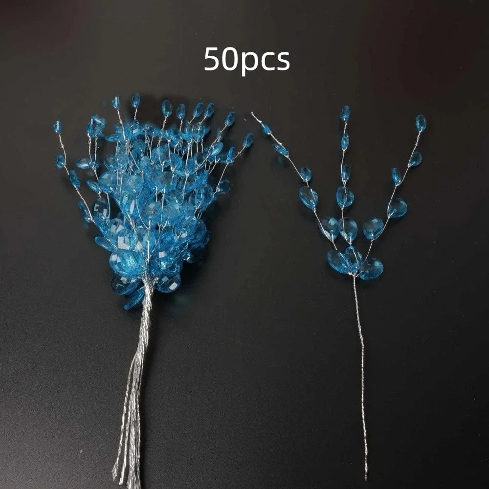 50pcs Acrylic Crystal Bud Branches | DIY Wedding & Home Décor