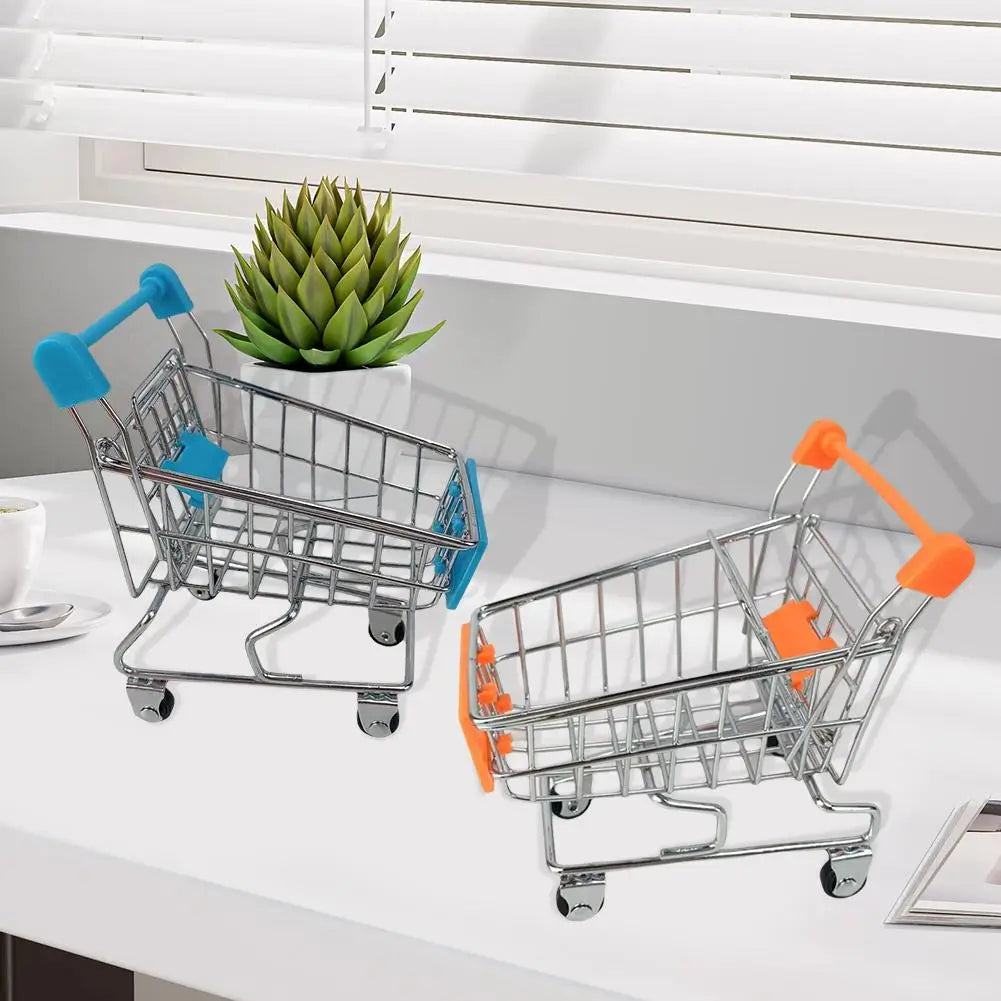Metal Mini Toy Shopping Cart Realistic Supermarket Pretend Play Kids