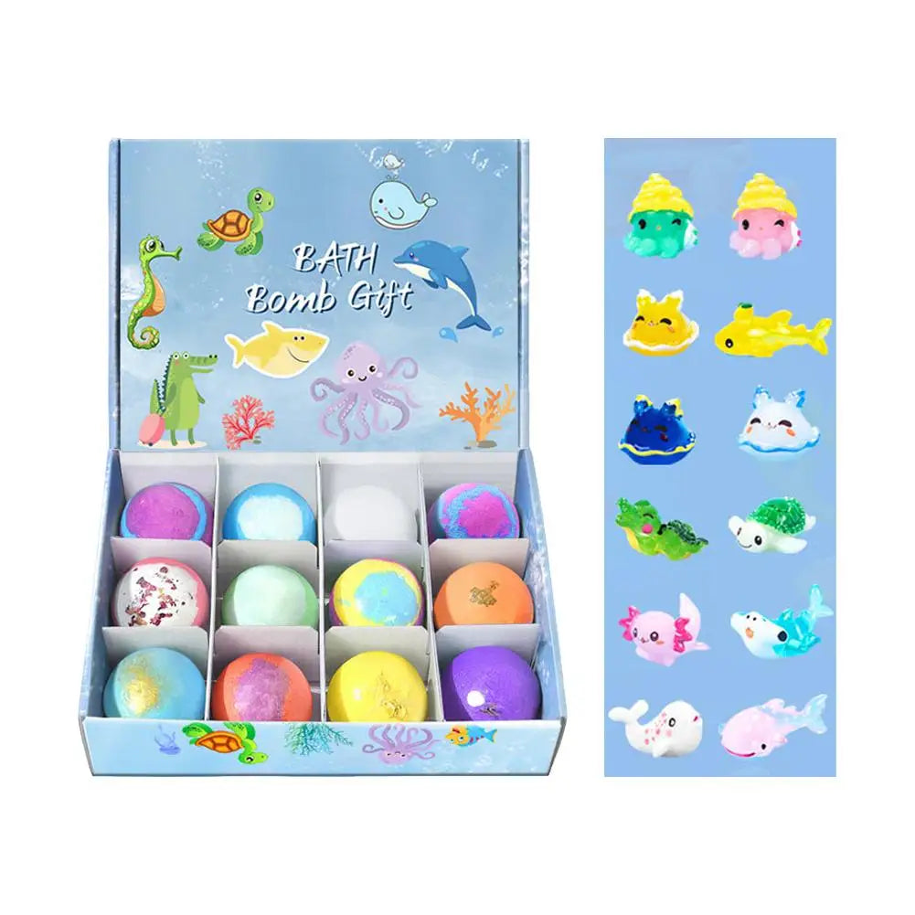 12-Piece Luxury Bath Bomb Set | Flowers, Essential Oils & Toys