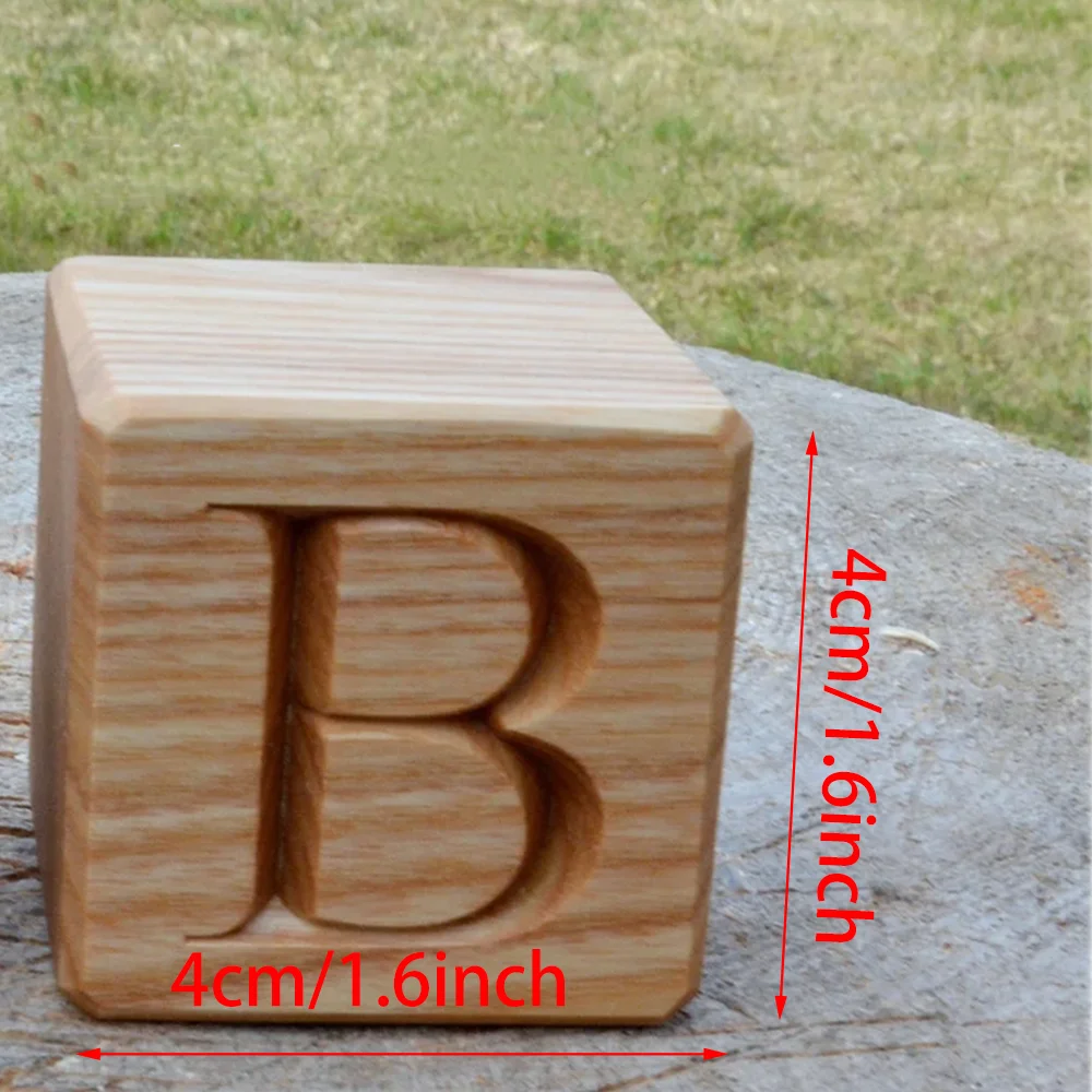 5-Piece Baby Wood Blocks | Nursery Decor & Baby Shower Gift Wooden Baby Blocks Peaceful Pleasures Health and Wellness