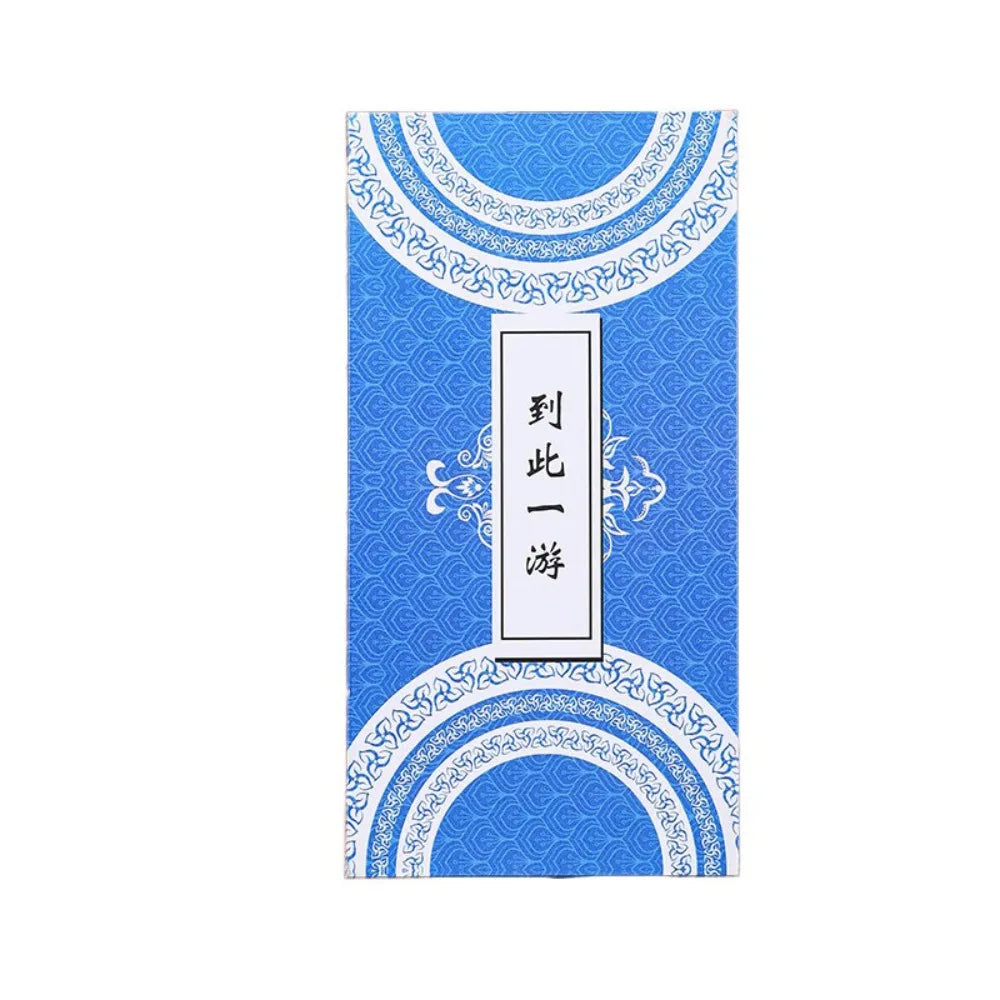 Collect Postmarks Folding Organ Notepad Blank Inner Page Chinese Style Retro Court Notebook Traveler Stationery Writing Paper Peaceful Pleasures Health and Wellness Style 12