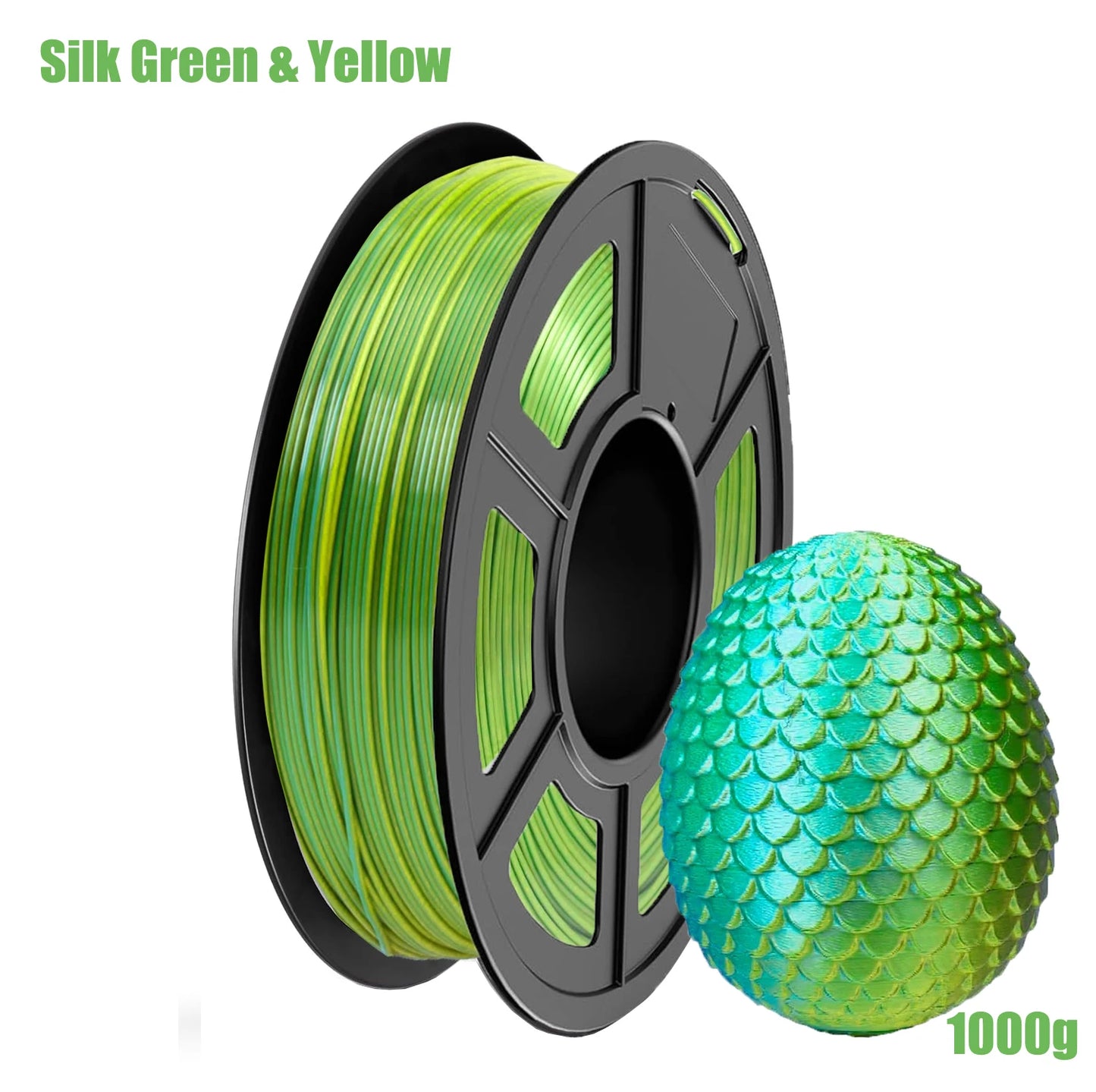 Dual-Color Shiny PLA Filament 1.75mm | 4 Colors, 200g–1kg