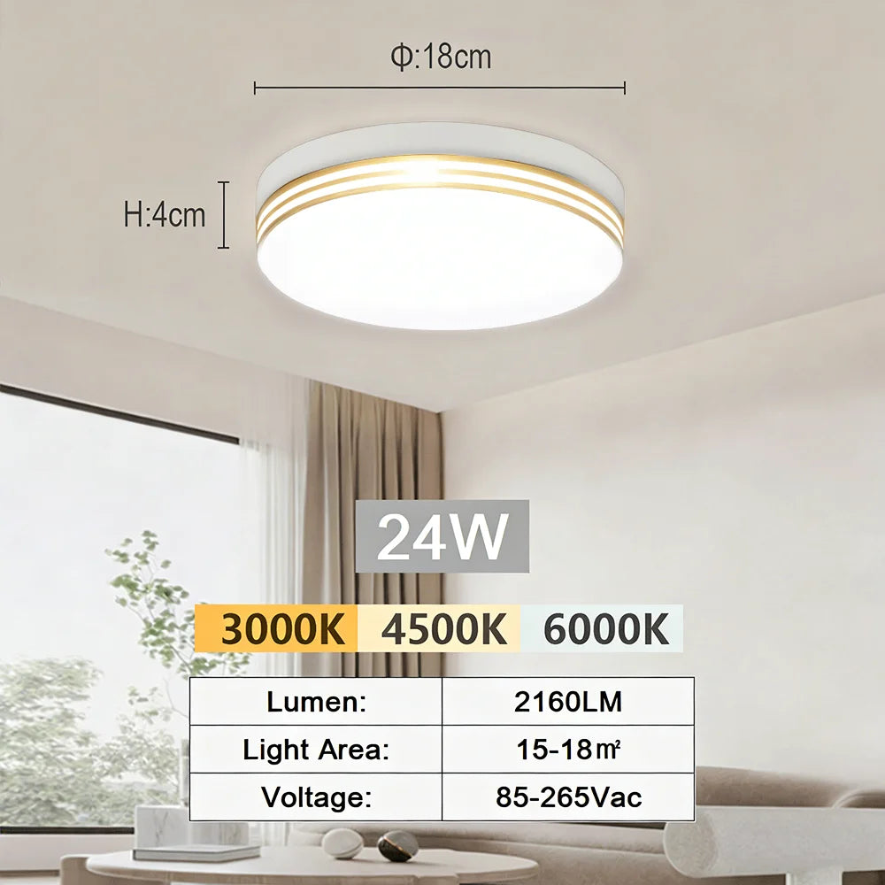 Modern LED Ceiling Light 18–48W 4320lm | 3000K–6000K