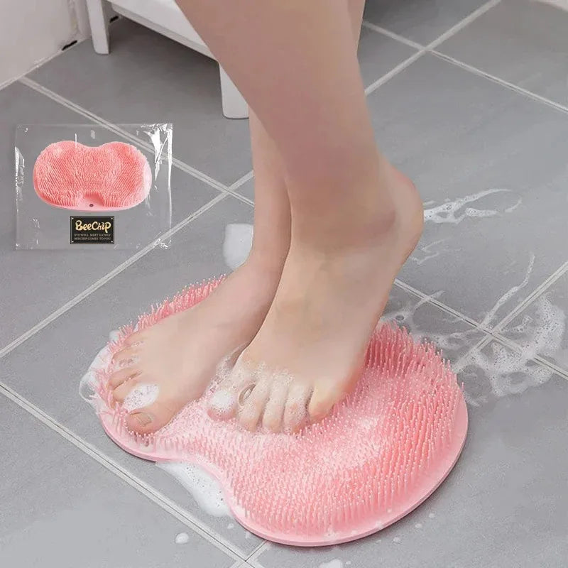 Silicone Foot Scrubber Massage Pad – Non-Slip Bath Mat