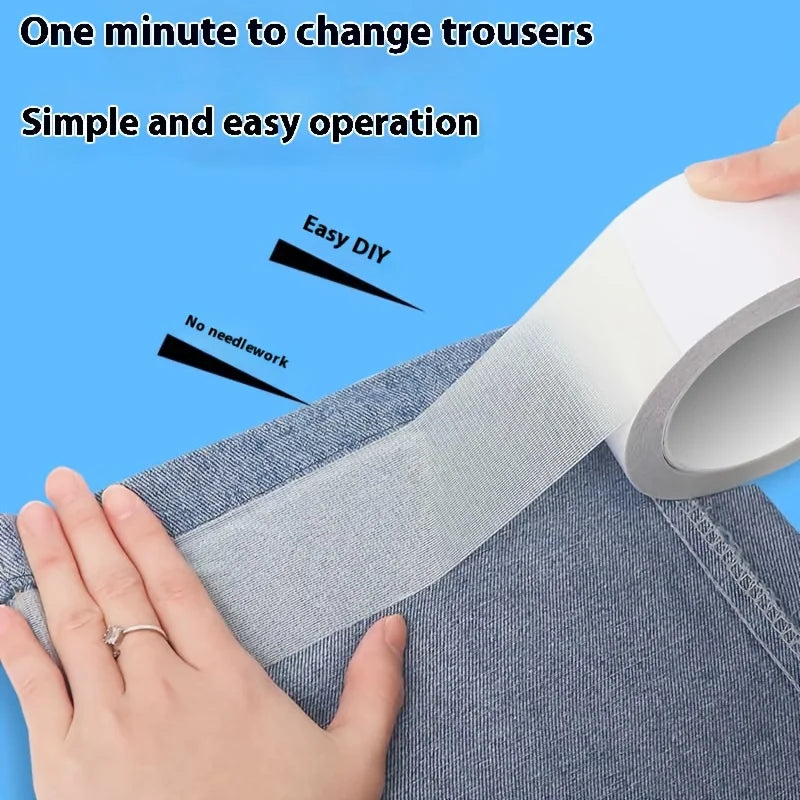 1 Roll Pants Leg Shortening Tool No Sewing Ironing Fixed Sticker