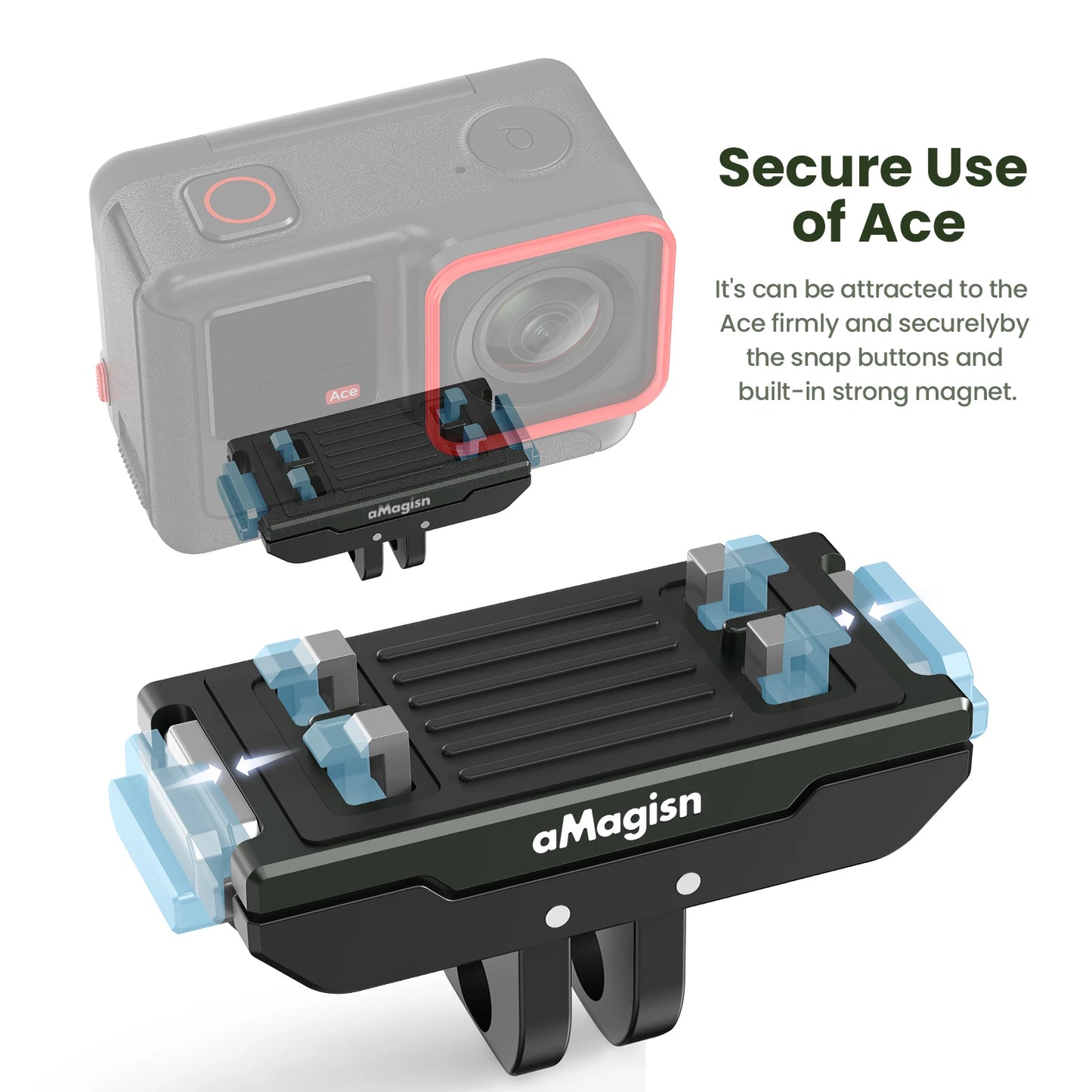 Anti-Vibration Magnetic Base For Insta360 Ace Pro /Ace Magnetic Quick Release Base Mount Sports Camera Accessories Peaceful Pleasures Health and Wellness