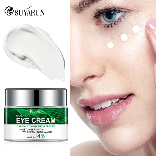 SUYARUN Anti-Aging Eye Cream Niacinamide & Plant Squalane Dark Circle Treatment, Wrinkles Reduction, Hydrating Care.-Glass Jar- Peaceful Pleasures Health and Wellness
