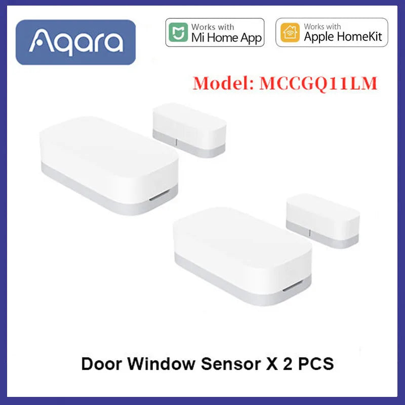 Original Aqara Door Window Sensor Zigbee Wireless Connection Smart Mini Door Sensor HomeKit Smart Home for Xiaomi Mijia Mi Home Peaceful Pleasures Health and Wellness 2pcs China Mainland