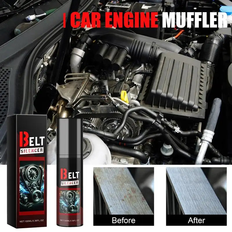 Car Belt Noise Spray Belt Noise Lubrication Protection Spray Auto Engine Belt Silencer Prolongs Belt Life Car Friction Reducer Peaceful Pleasures Health and Wellness