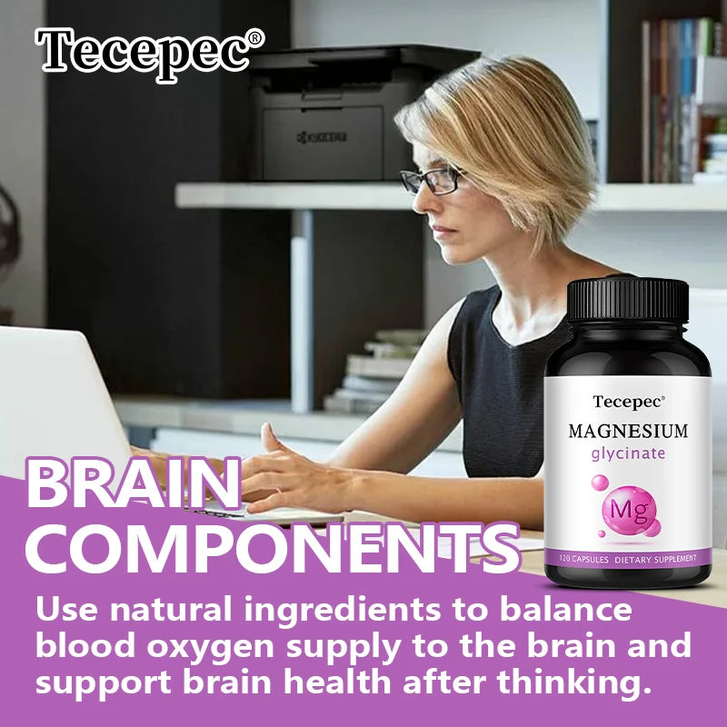 Magnesium Glycinate 1000mg (Equal to 200mg Magnesium) - Pure Magnesium Glycinate Capsules,Chelated for Maximum Absorption Peaceful Pleasures Health and Wellness