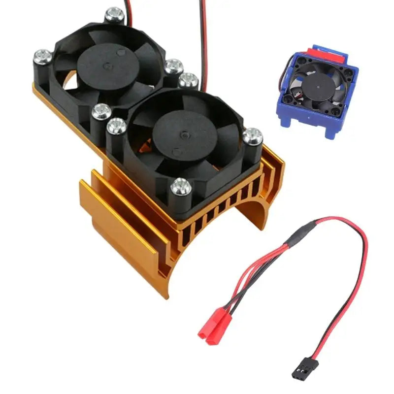 RC Car Aluminum Double Fan Cooling System 2000RPM | 1/10 Scale