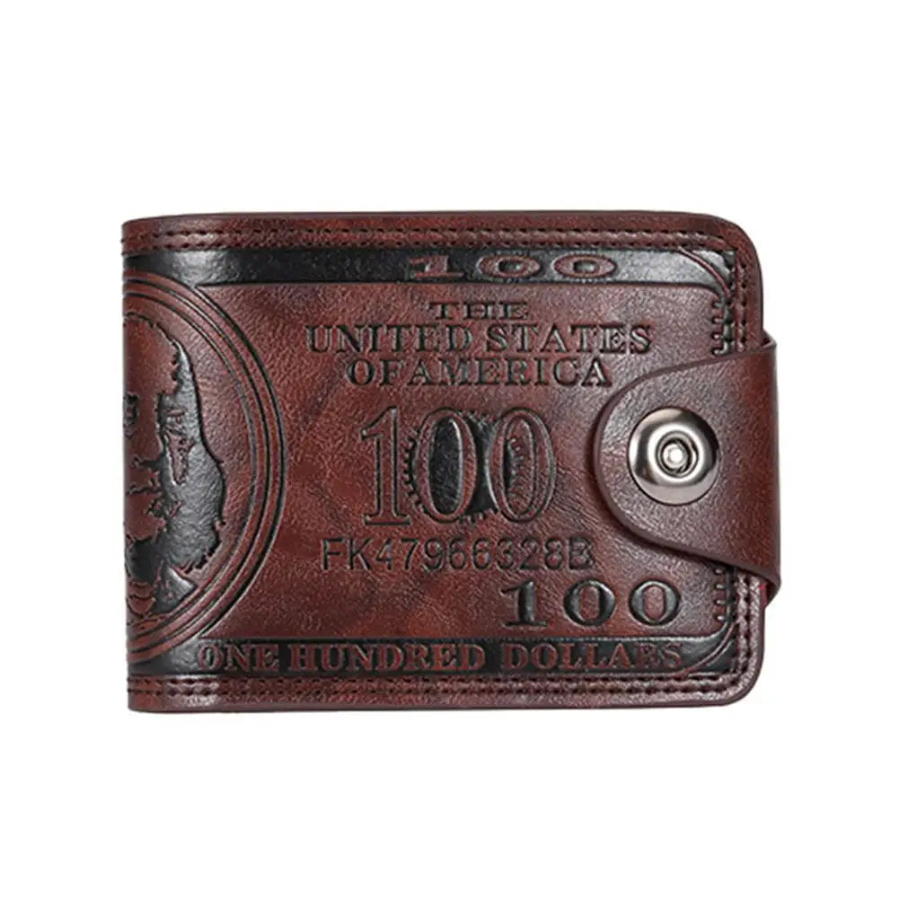 Men's Embossed Dollar Bill PU Leather Wallet | Card & Coin