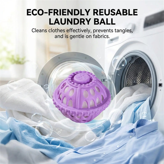 Laundry Ball For Washing Machine Anti Tangling Drum Cleaner Stain Remover Washing Ball Durable Friendly Material Compatible With Peaceful Pleasures Health and Wellness