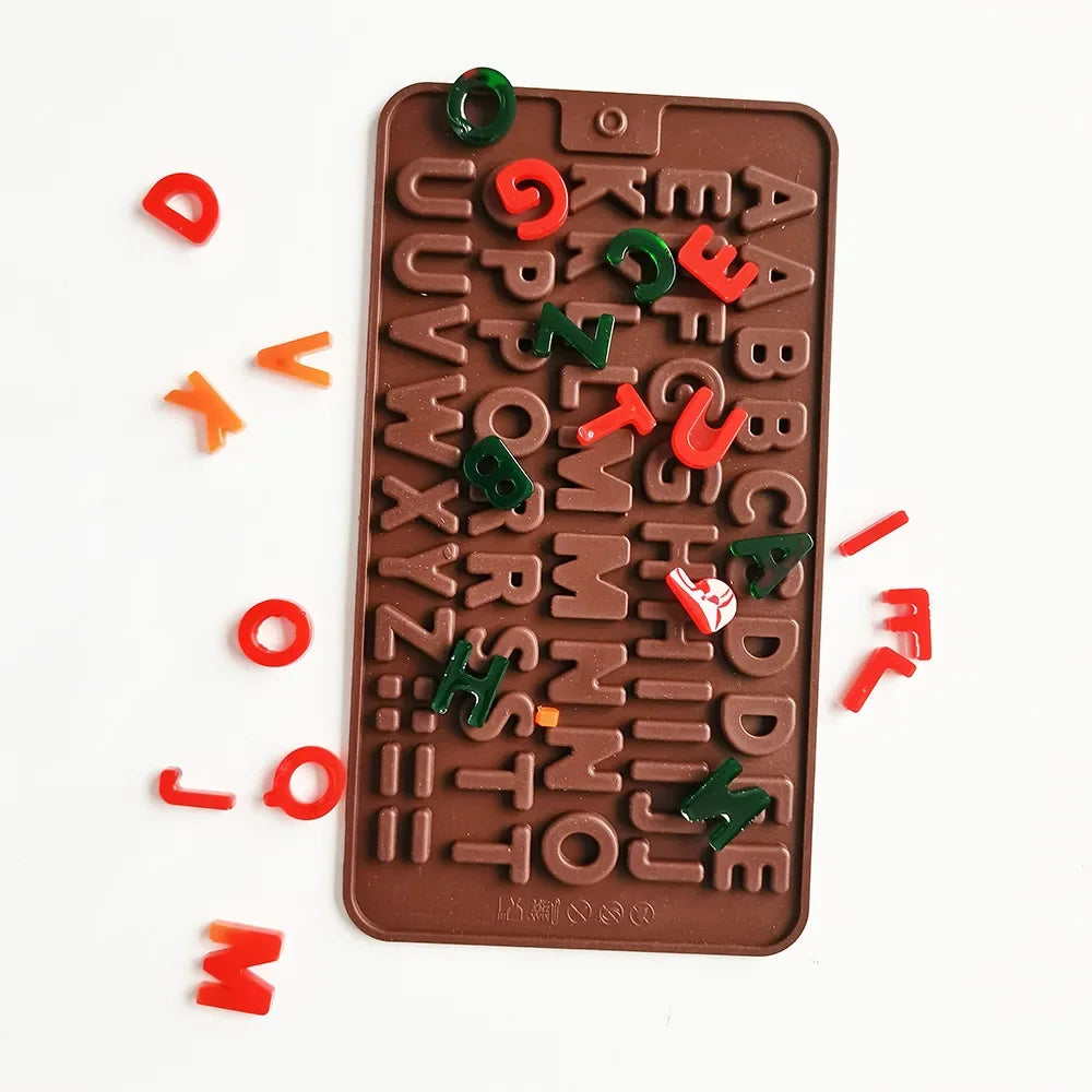 Silicone Letter & Number Mold for Chocolate, Candy & Cake