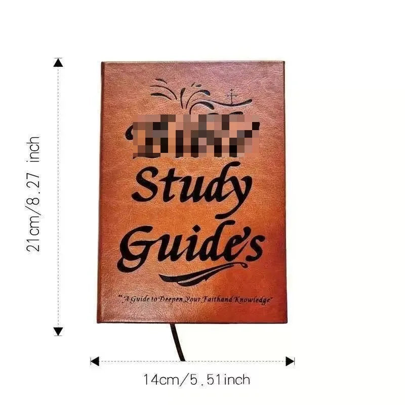 Christian Bible Study Journal Leather Prayer Notebook Thin Devotional
