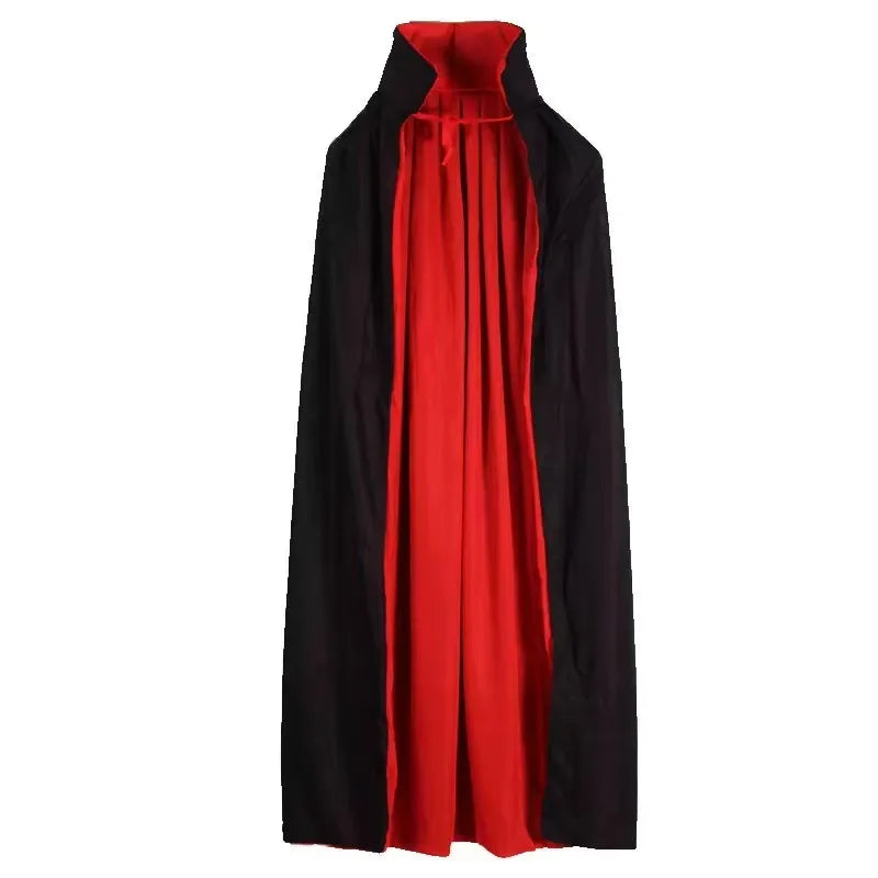 Adult Reversible Vampire Hooded Cape – Black & Red Halloween Costume Halloween Costume Cape Peaceful Pleasures Health and Wellness LW2012 XL