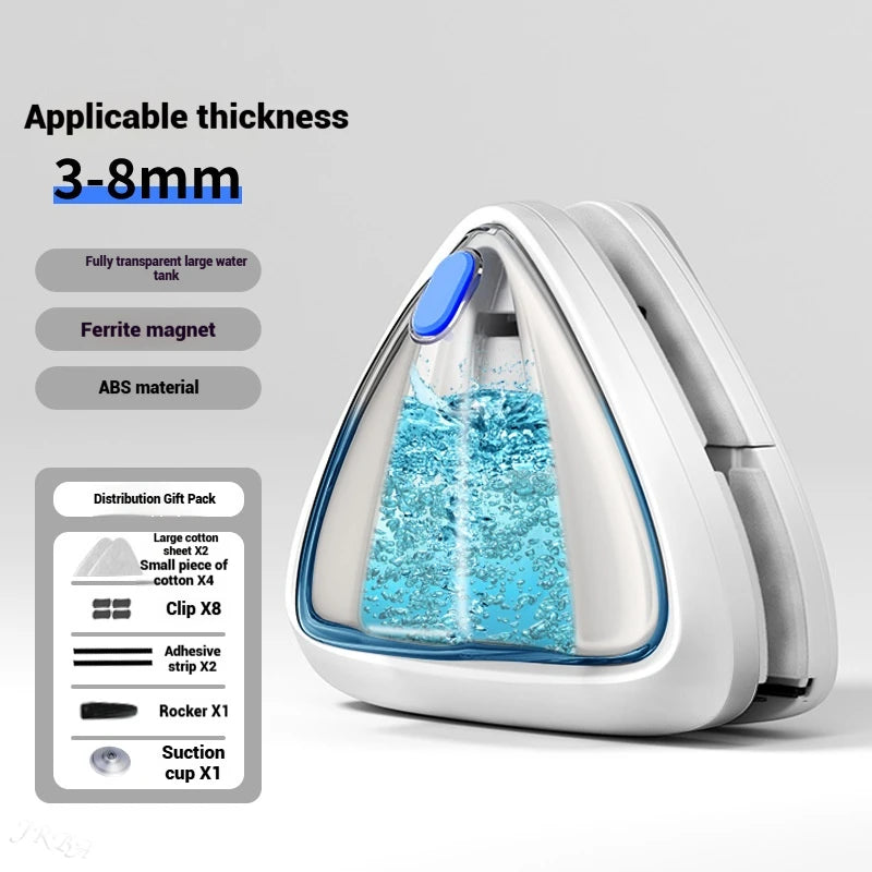 1pc Double-sided Water Storage Glass Wipers Housekeeping Double-layer Glass Wipers Household High-rise Magnetic Glass Wipers Peaceful Pleasures Health and Wellness 3-8mm