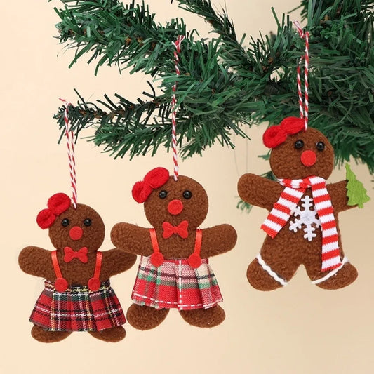 Gingerbread Man Christmas Tree Ornaments – Set of 3 Pendants Christmas Tree Ornaments Oasis Select