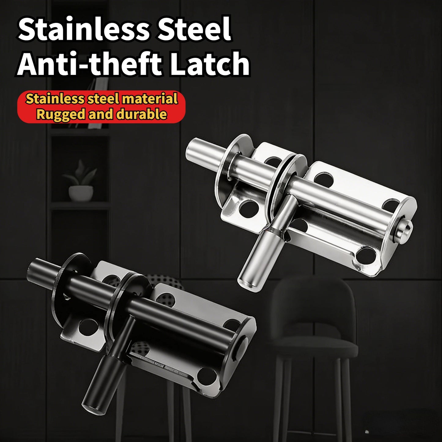 1 PCS Door Latch Solid Sliding Bolts Latch Hasp Home Hardware Gate Safety Toilet Door Lock Peaceful Pleasures Health and Wellness