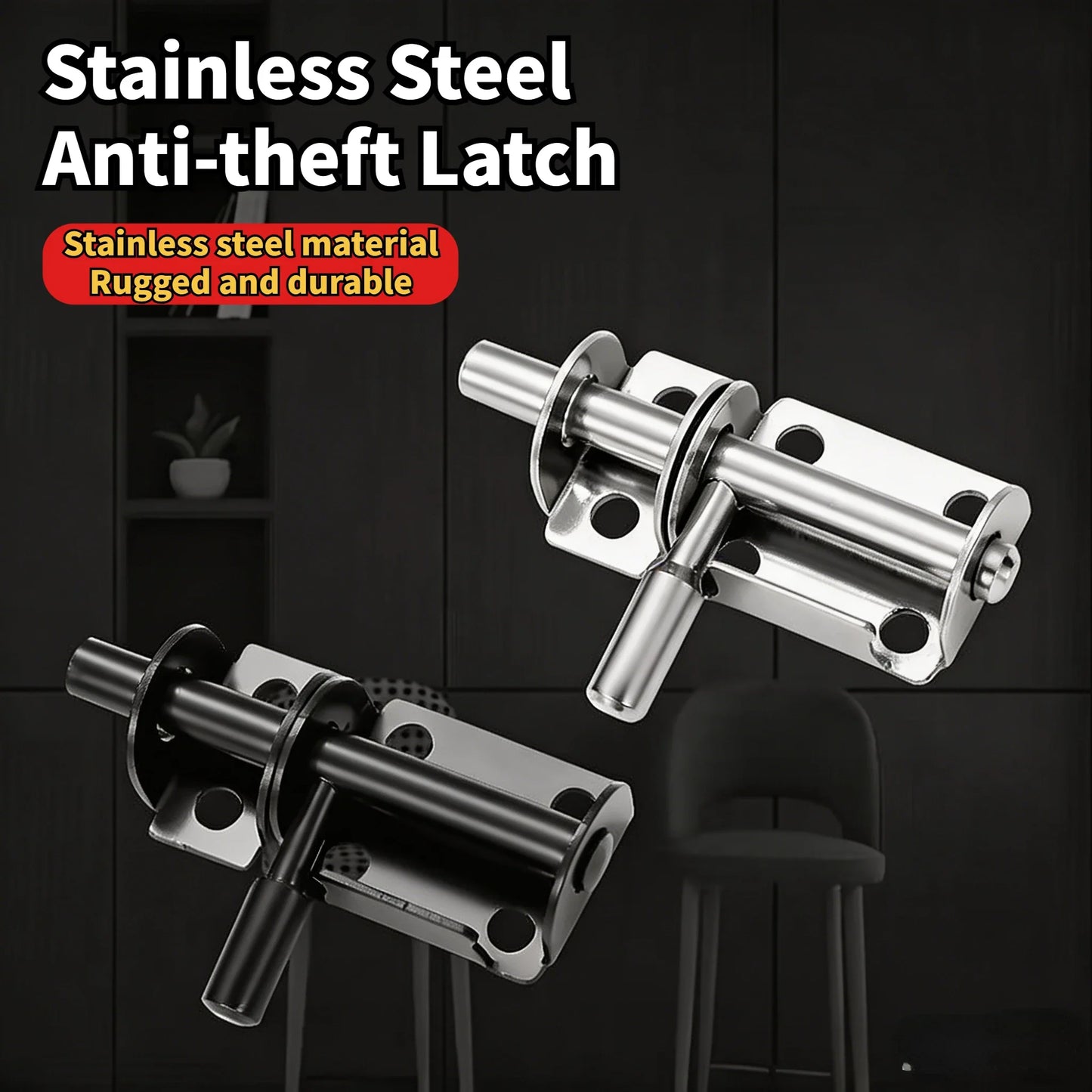 Solid Sliding Door Bolt Latch – Gate, Toilet & Home Safety Lock