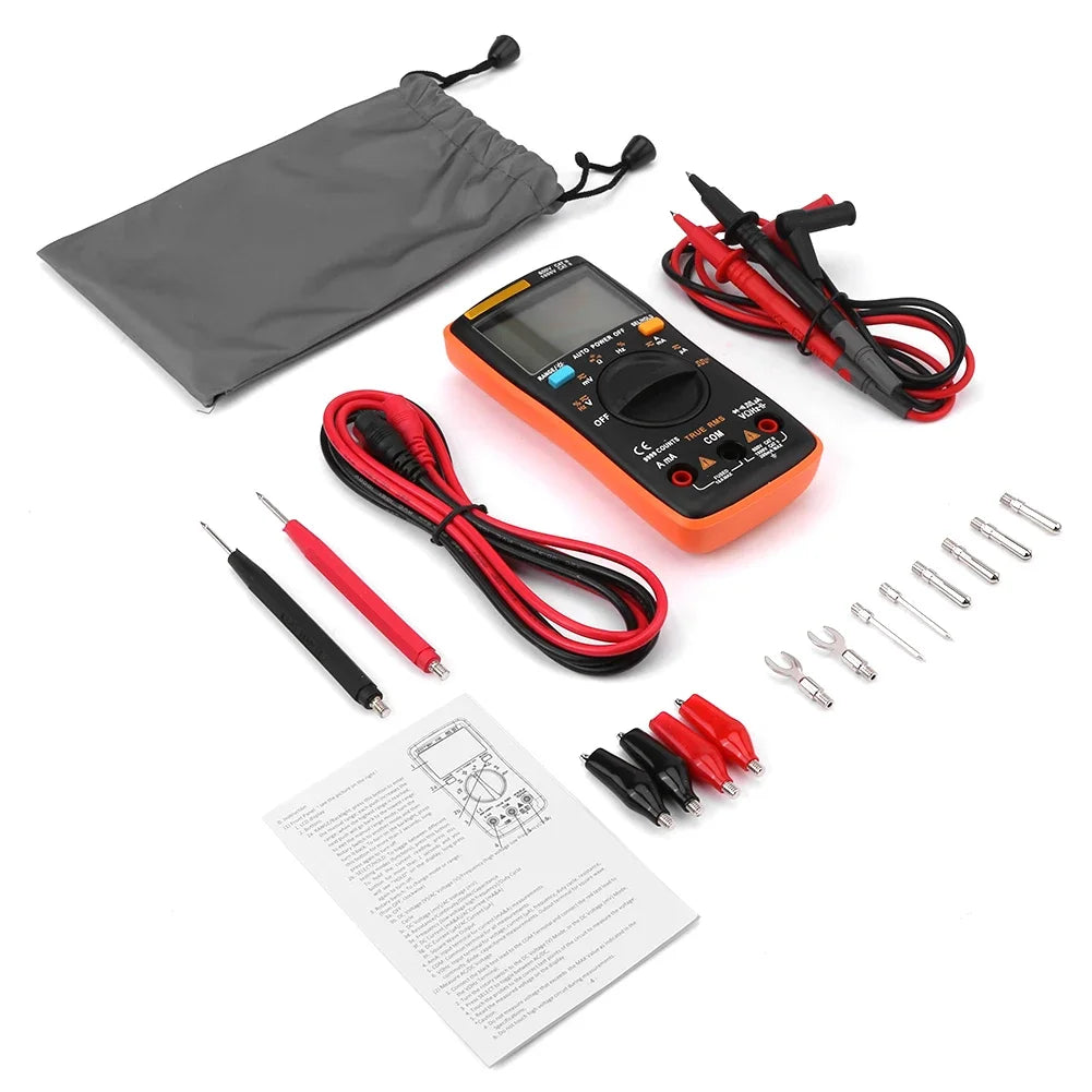 AN8008 True RMS Digital Multimeter Volt Ohm Meter AC DC Voltage