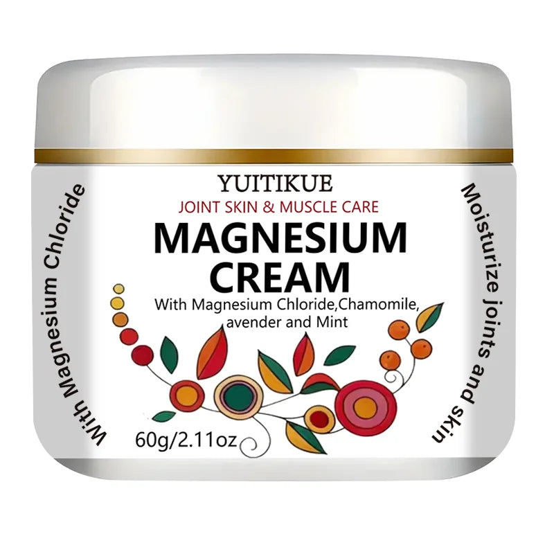 Yuitikue Magnesium Cream, 60g Joint Skin & Muscle Care Cream with Magnesium Chloride, Chamomile, Lavender & Mint Peaceful Pleasures Health and Wellness 60g 60g