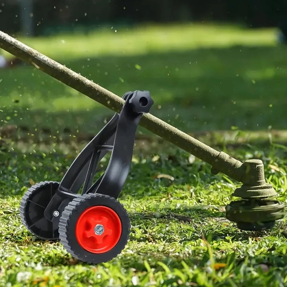 Universal Adjustable Lawn Mower Support Wheel: Portable Side-Mount Attachment for Trimmers & Grass-Cutting Tools Peaceful Pleasures Health and Wellness