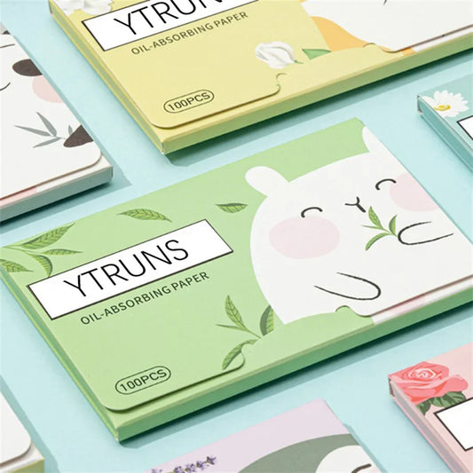Oil Blotting Sheets 100pcs – Green Tea, Rose & Bamboo Charcoal Oil Blotting Sheets Oasis Select