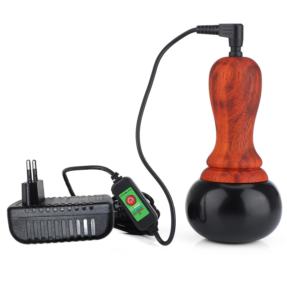 Hot Stones for Massage with Warmer Bianstone Tai Chi Ball Gua Sha Scraping Massager for Facial Eyes Abdomen Back Home SPA Relax Peaceful Pleasures Health and Wellness EU PLUG
