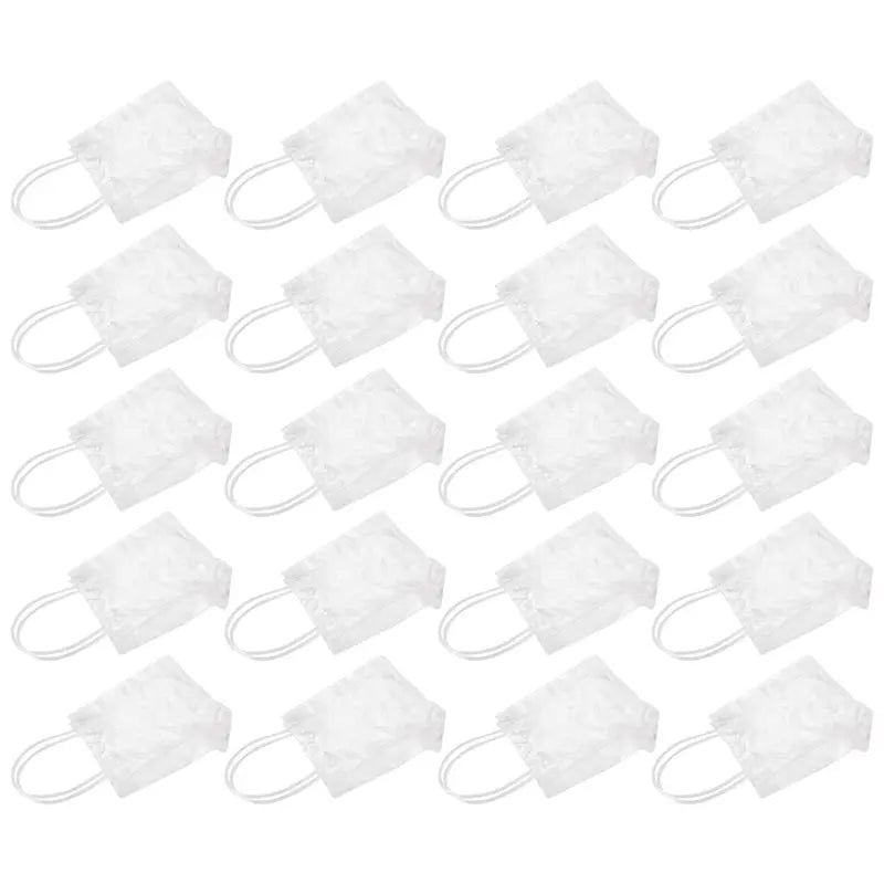 A36T-20Pcs Transparent Gift Bag With Handle Wedding Candy Gift Packaging Reusable Tote Bag Christmas Shower Peaceful Pleasures Health and Wellness