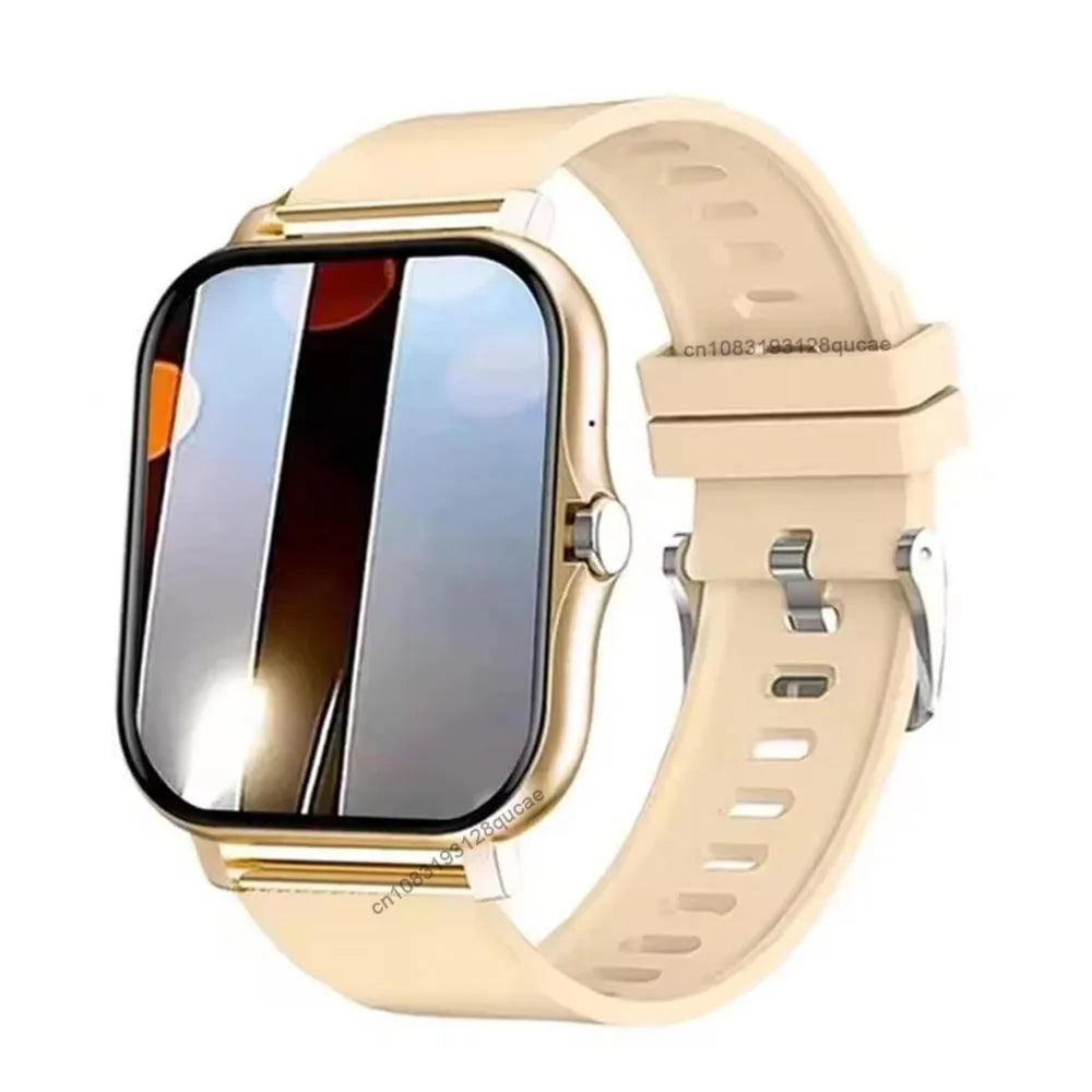 2026 Smart Watch 2.01'' HD Display Answer Make Call Message Preview Sport Modes DIY Dial Weather Forecast Smart Watch Men Women Peaceful Pleasures Health and Wellness Gold