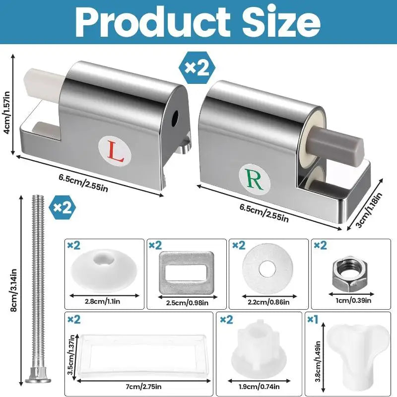 Toilet Seat Soft Close Hinge Replacement Set – Top Fix