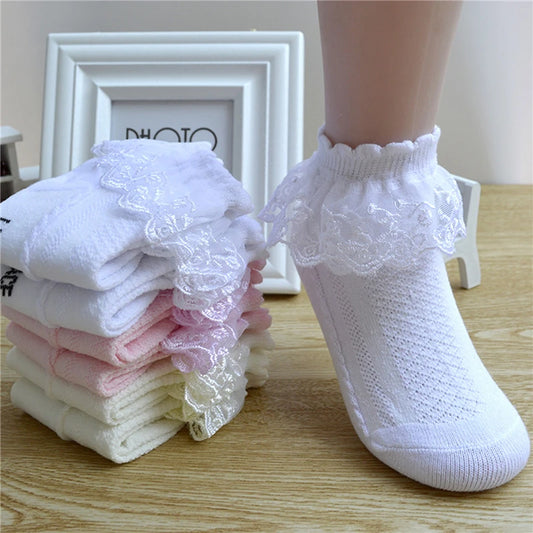 Japanese Style Sock High Quality Lovely Girls Lace Ruffle Frilly Ankle Children Princess Cotton Socks Peaceful Pleasures Health and Wellness