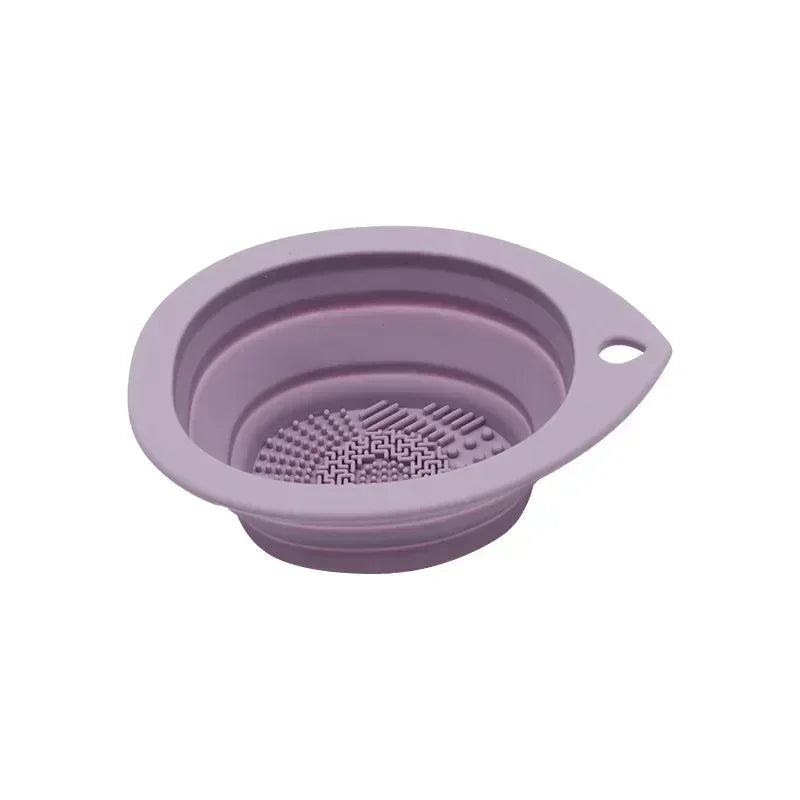 Silicone Makeup Brush Cleaner Foldable Washing Bowl