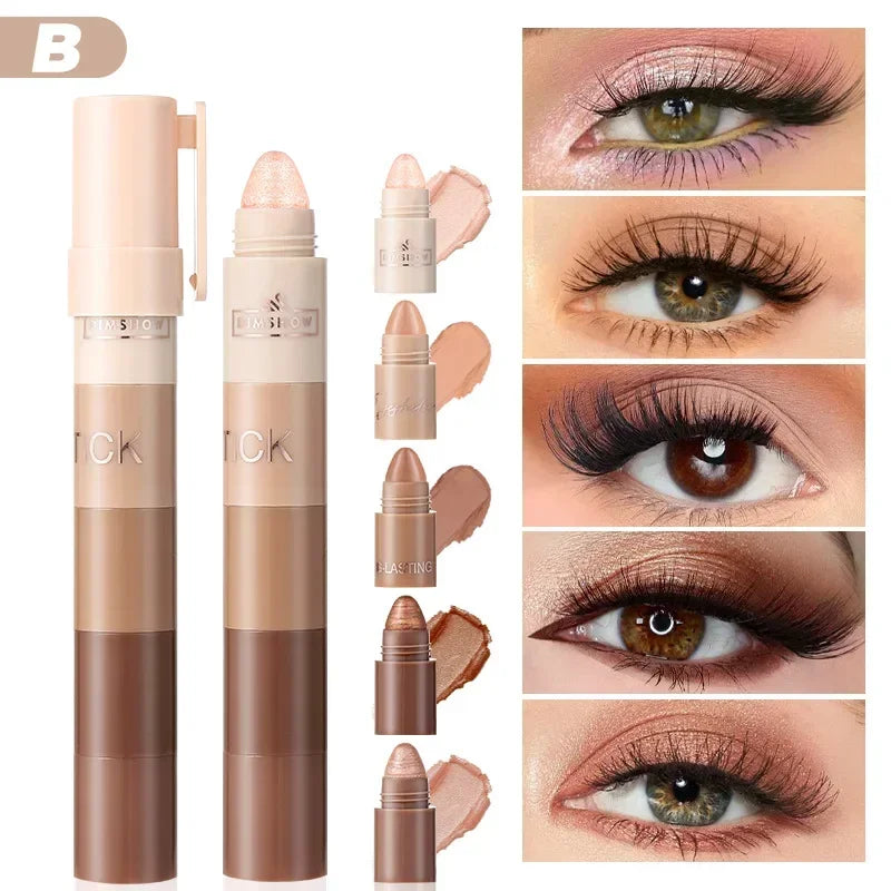 5-in-1 Eyeshadow Pencil Kit | Matte Shimmer Highlight Makeup