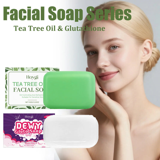 Tea Tree Oil & Glutathione Facial Soap – Oil Control & Brightening Peaceful Pleasures Health and Wellness