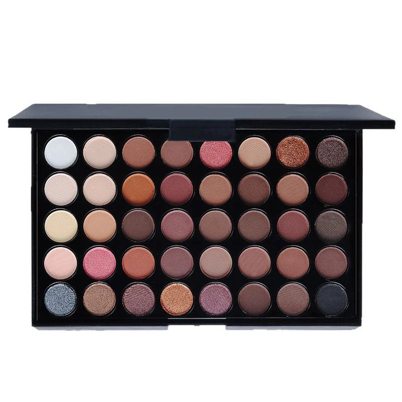 40-Color Glitter & Matte Eyeshadow Palette | Earth Tones