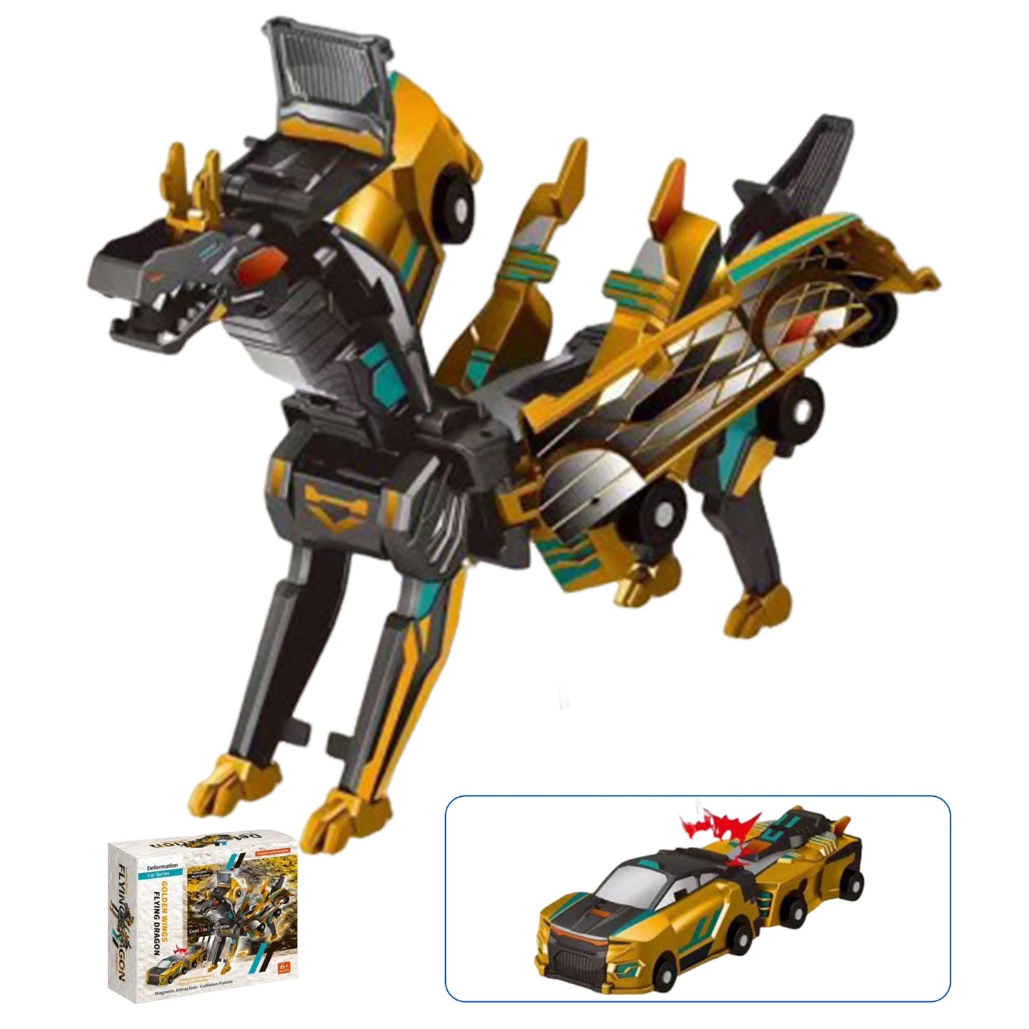 Unicorn Transformer : Magic Transformation Super Combination Car Toy 2 In 1 Kids Magnetic Collision Transforming Car Diy Toy Peaceful Pleasures Health and Wellness B