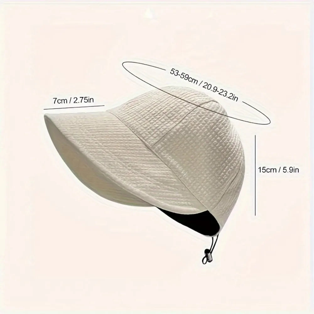 Women's Waffle Drawstring Baseball Cap | Sun Hat for Beach