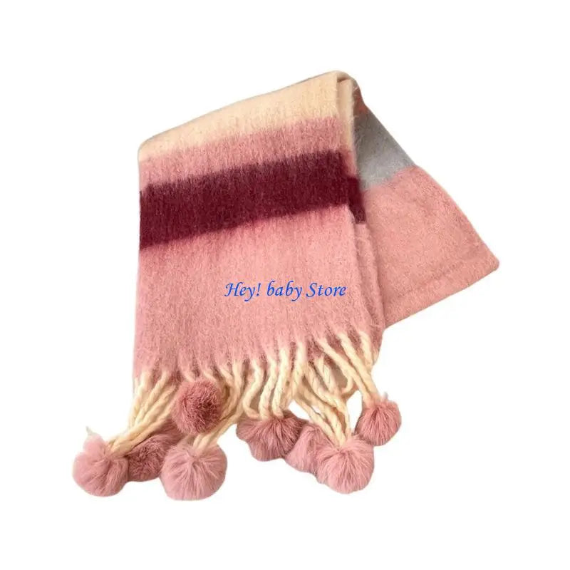 Kids Rainbow Knit Scarf | Soft Neck Warmer Ages 3–12