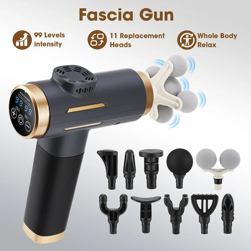 24W Percussion Massage Gun | 99 Speeds & 11 Heads | Hailicare