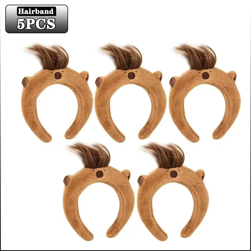 Plush Capybara Hair Headband – Cute Wash Hoop for Girls & Kids