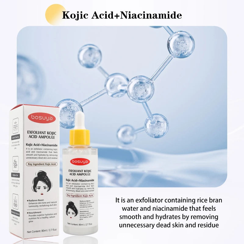 Kojic Acid Exfoliating Serum With Niacinamide Deep Cleansing Hydrating Face Essence Even Skin Tone Non-greasy For Daily Skincare Peaceful Pleasures Health and Wellness Kojic Acid essence