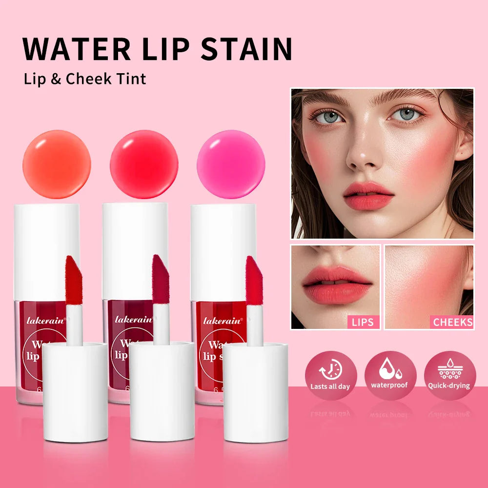 Lakerain 2-in-1 Lip Tint & Liquid Blush – Matte, Waterproof